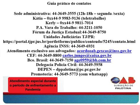 Telefones e Endereços para Atendimento .